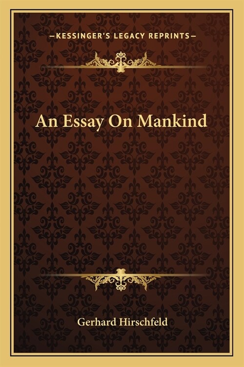 An Essay On Mankind (Paperback)