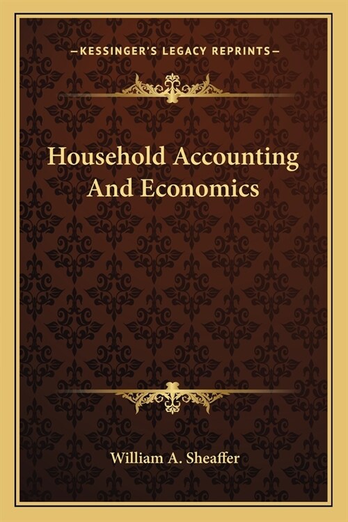 Household Accounting And Economics (Paperback)