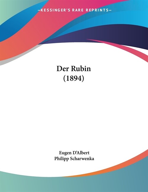 Der Rubin (1894) (Paperback)