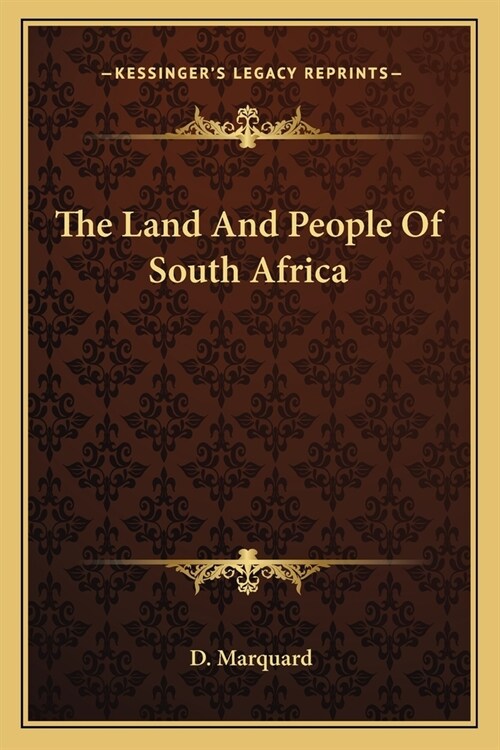 The Land And People Of South Africa (Paperback)