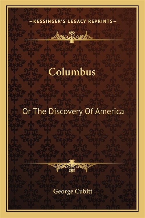 Columbus: Or The Discovery Of America (Paperback)