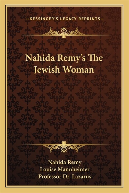 Nahida Remys The Jewish Woman (Paperback)