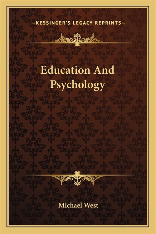 Education And Psychology (Paperback)