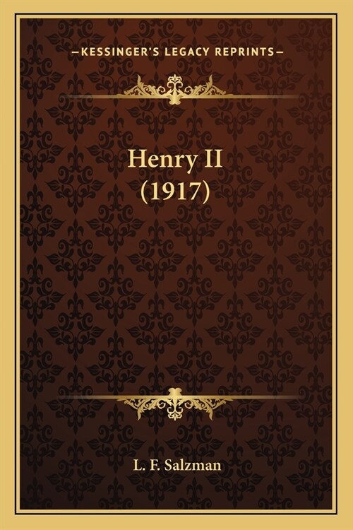 Henry II (1917) (Paperback)