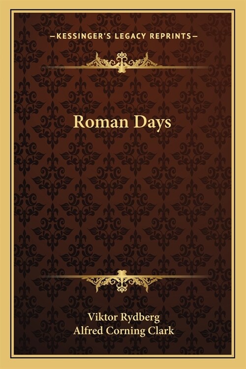 Roman Days (Paperback)