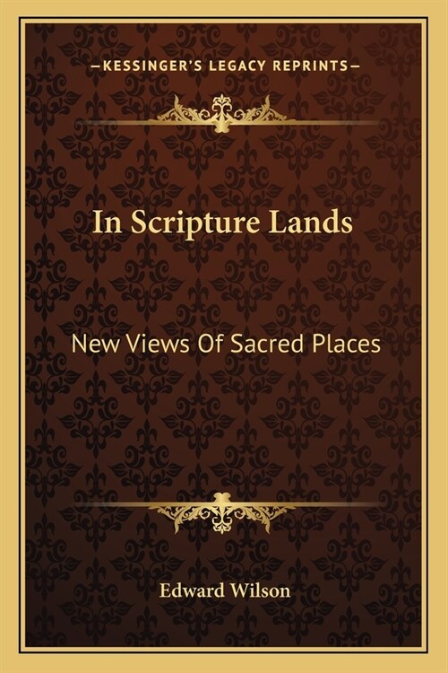 In Scripture Lands: New Views Of Sacred Places (Paperback)