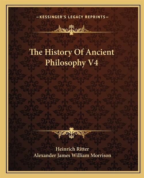 The History Of Ancient Philosophy V4 (Paperback)