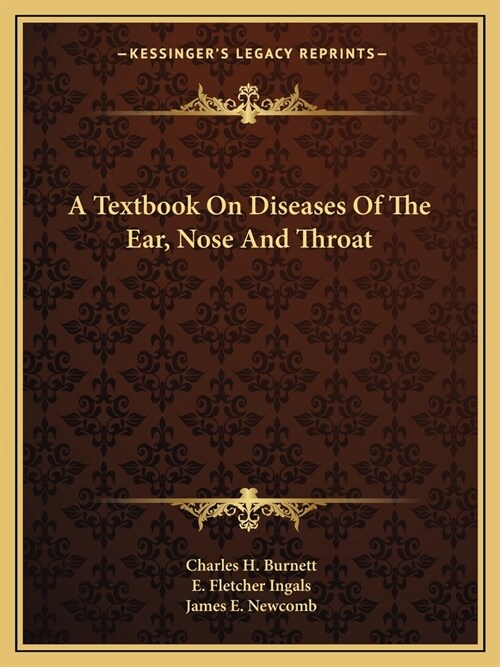 A Textbook On Diseases Of The Ear, Nose And Throat (Paperback)