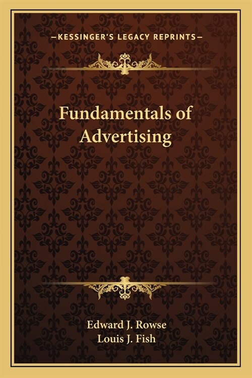 Fundamentals of Advertising (Paperback)