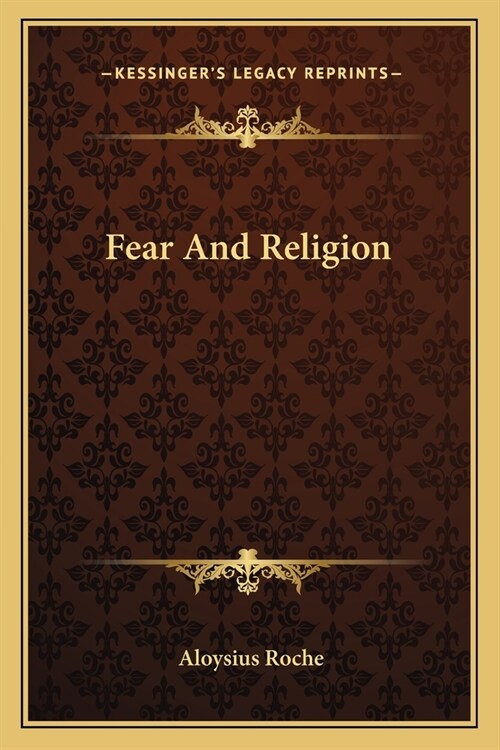 Fear And Religion (Paperback)