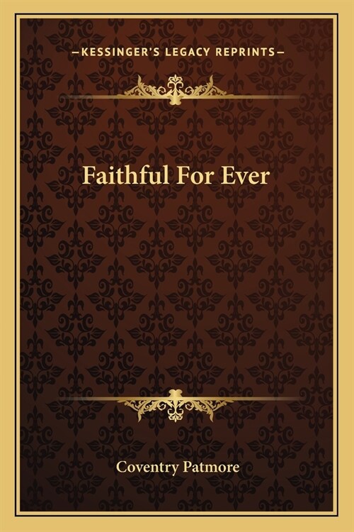 Faithful For Ever (Paperback)