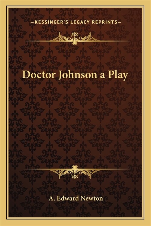Doctor Johnson a Play (Paperback)