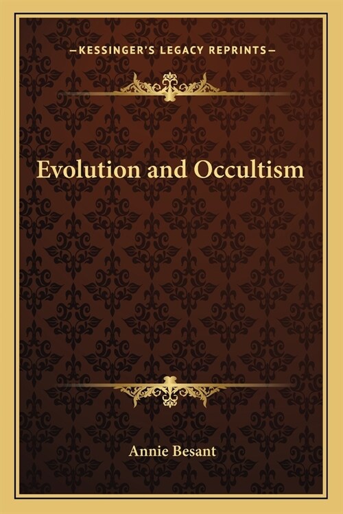 Evolution and Occultism (Paperback)