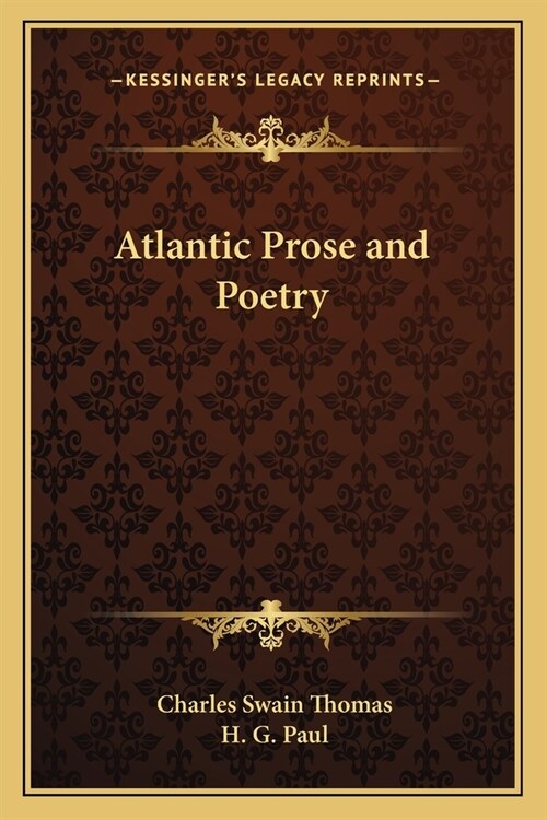 Atlantic Prose and Poetry (Paperback)