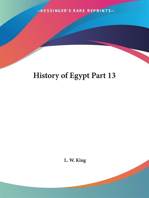 History of Egypt Part 13 (Paperback)