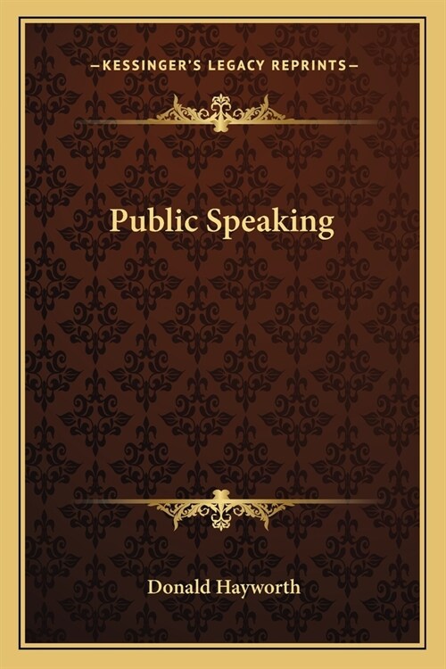 Public Speaking (Paperback)