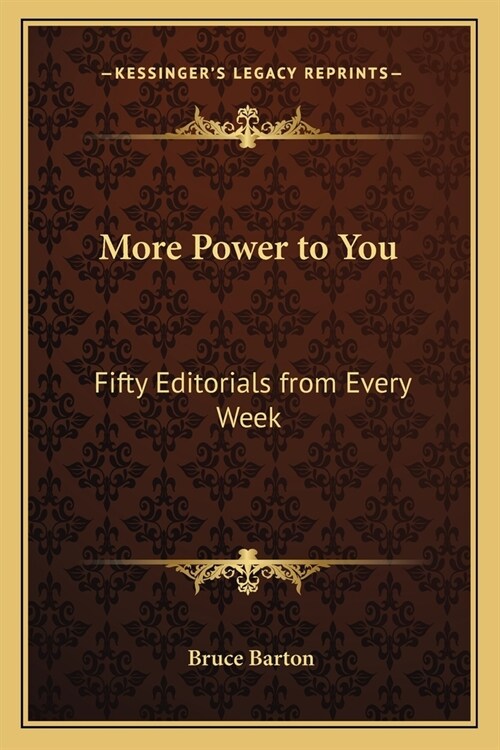 More Power to You: Fifty Editorials from Every Week (Paperback)