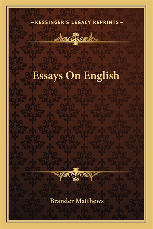 Essays On English (Paperback)