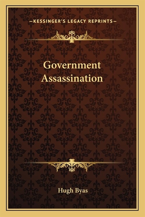 Government Assassination (Paperback)