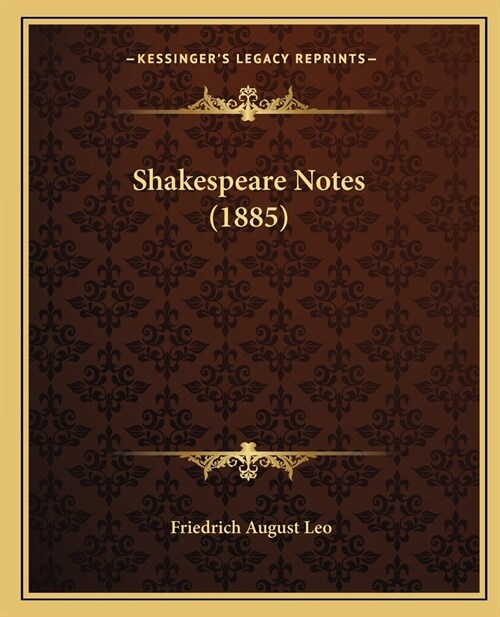 Shakespeare Notes (1885) (Paperback)