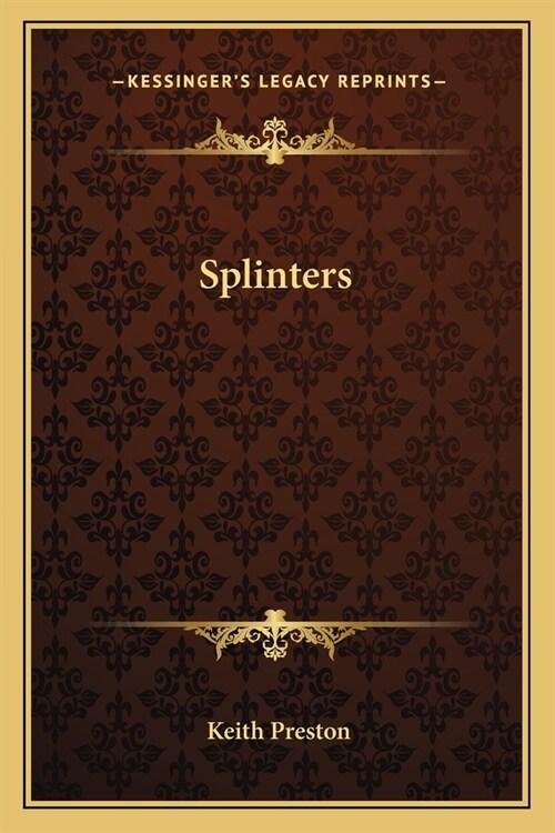 Splinters (Paperback)