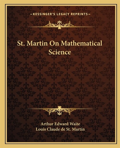 St. Martin On Mathematical Science (Paperback)