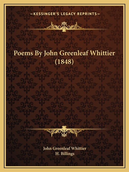 Poems By John Greenleaf Whittier (1848) (Paperback)