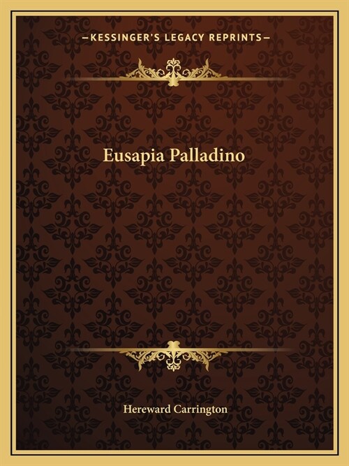 Eusapia Palladino (Paperback)