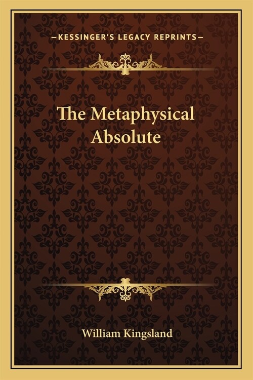 The Metaphysical Absolute (Paperback)