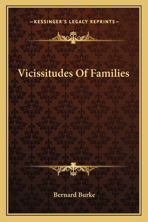 Vicissitudes Of Families (Paperback)