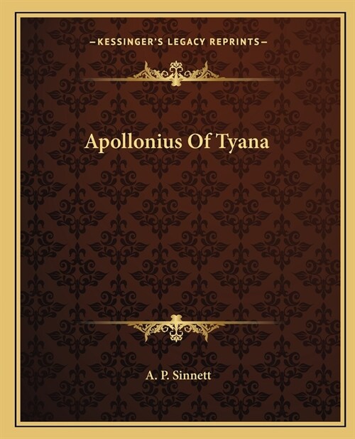 Apollonius Of Tyana (Paperback)