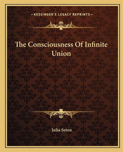 The Consciousness Of Infinite Union (Paperback)