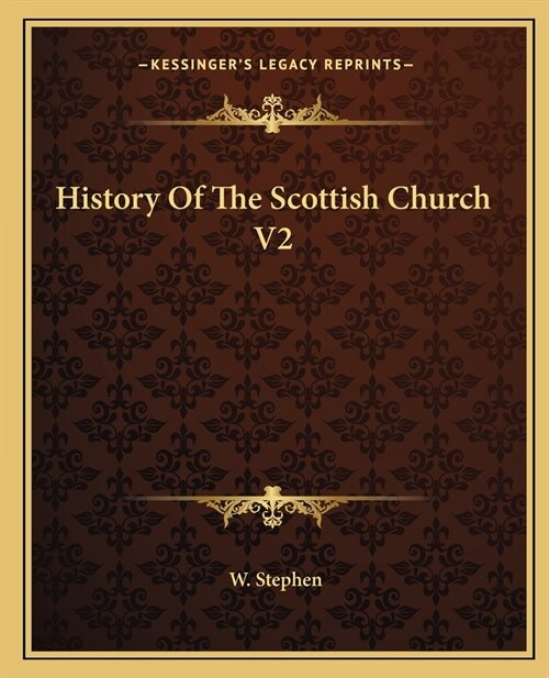 History Of The Scottish Church V2 (Paperback)