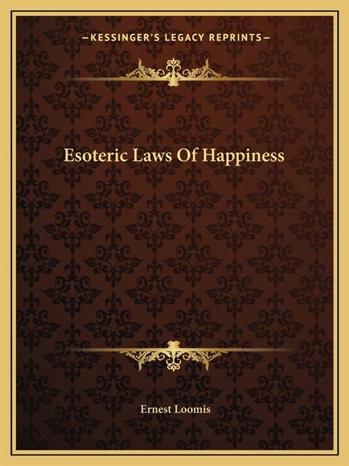 Esoteric Laws Of Happiness (Paperback)