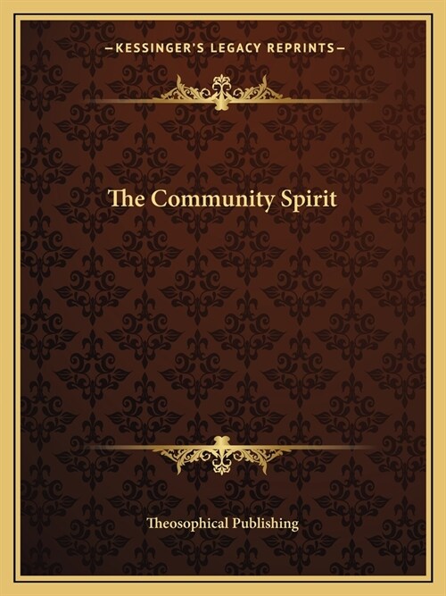 The Community Spirit (Paperback)