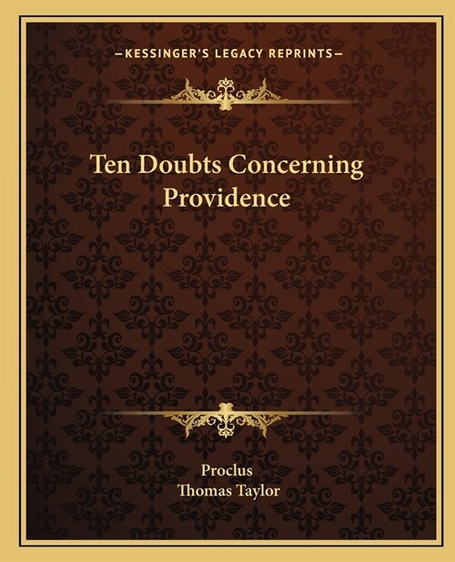 Ten Doubts Concerning Providence (Paperback)