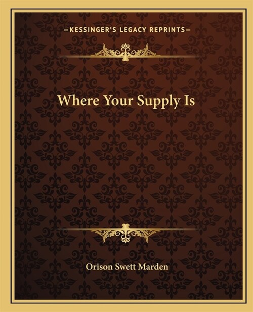 Where Your Supply Is (Paperback)