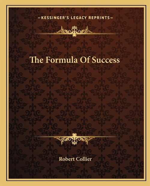 The Formula Of Success (Paperback)