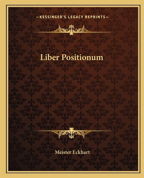 Liber Positionum (Paperback)