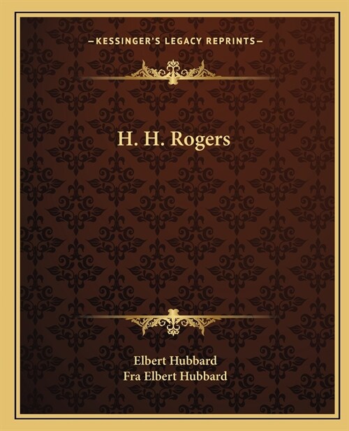 H. H. Rogers (Paperback)