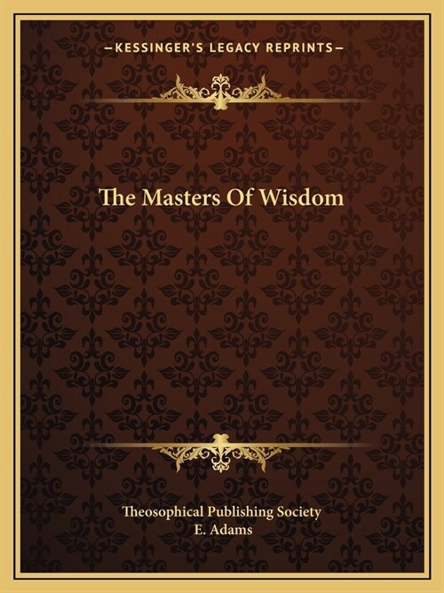 The Masters Of Wisdom (Paperback)