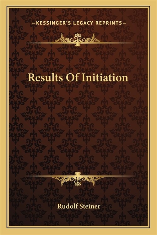 Results Of Initiation (Paperback)