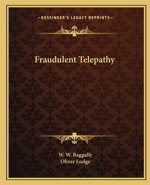 Fraudulent Telepathy (Paperback)