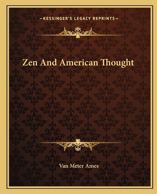 Zen And American Thought (Paperback)