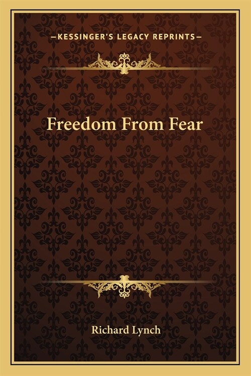 Freedom From Fear (Paperback)