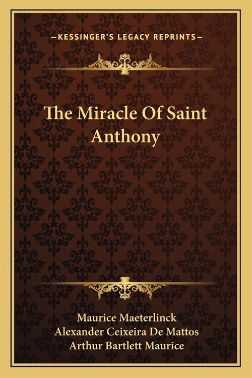 The Miracle Of Saint Anthony (Paperback)