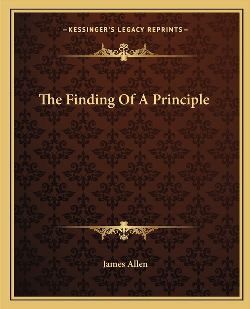 The Finding Of A Principle (Paperback)