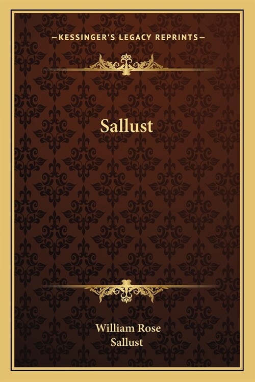 Sallust (Paperback)