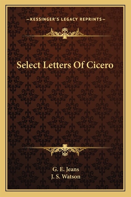 Select Letters Of Cicero (Paperback)