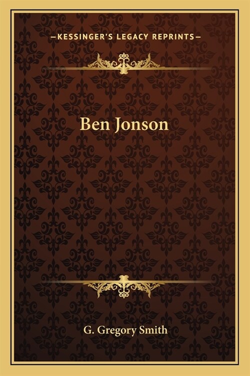 Ben Jonson (Paperback)